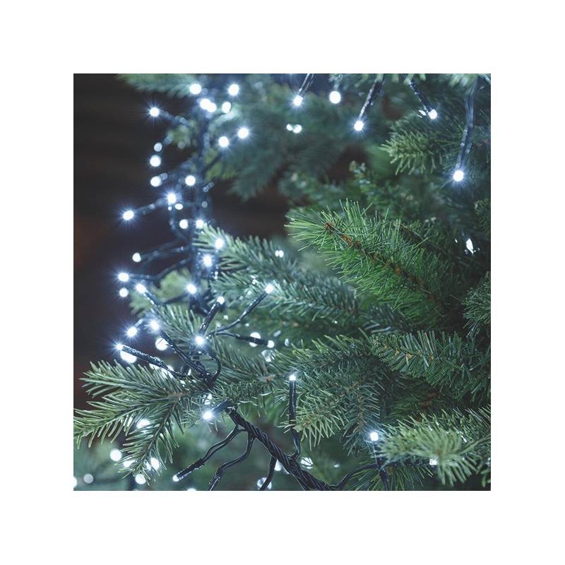 Lotti - Guirlande Boa 11.5M 1100 micro LED blanc froid câble vert 8 jeux de lumière Lotti - Imagen 5