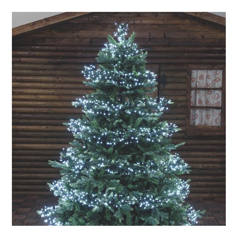Lotti - Guirlande Boa 11.5M 1100 micro LED blanc froid câble vert 8 jeux de lumière Lotti - Imagen 7