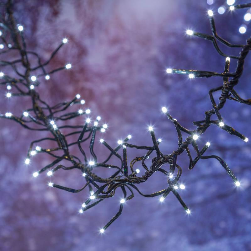 Lotti - Guirlande Boa 11.5M 1100 micro LED blanc froid câble vert 8 jeux de lumière Lotti - Imagen 4