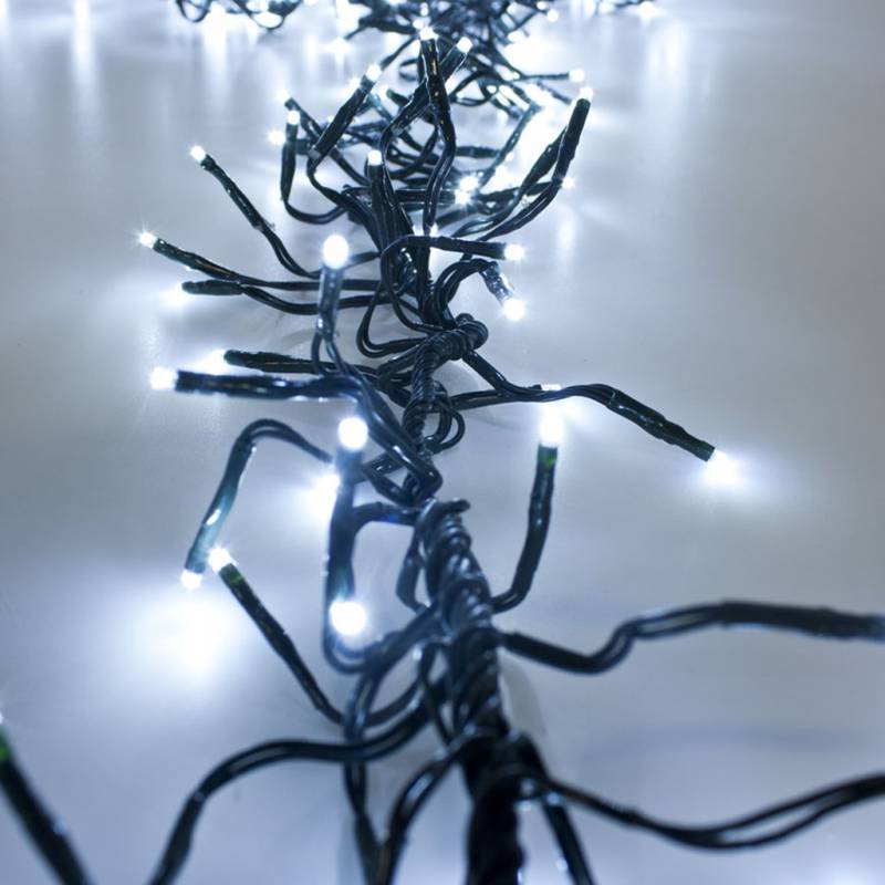 Lotti - Guirlande Boa 11.5M 1100 micro LED blanc froid câble vert 8 jeux de lumière Lotti - Imagen 10