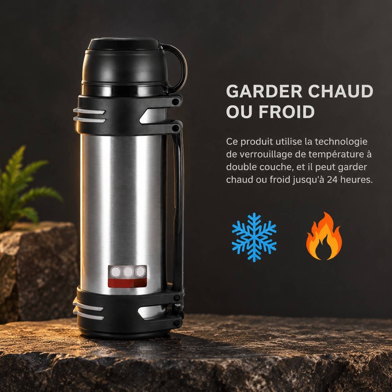 Bouteille Isotherme 2L Acier Inoxydable 304 Sans BPA Isolation 24h Froide 48h Chaude Étanche - Image 7