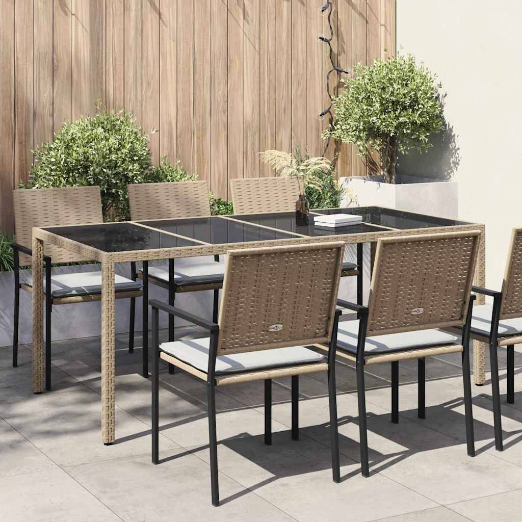 PANGIVO - Table de jardin polyrotin beige 190 x 90 x 75 cm - PANGIVO - Image 1