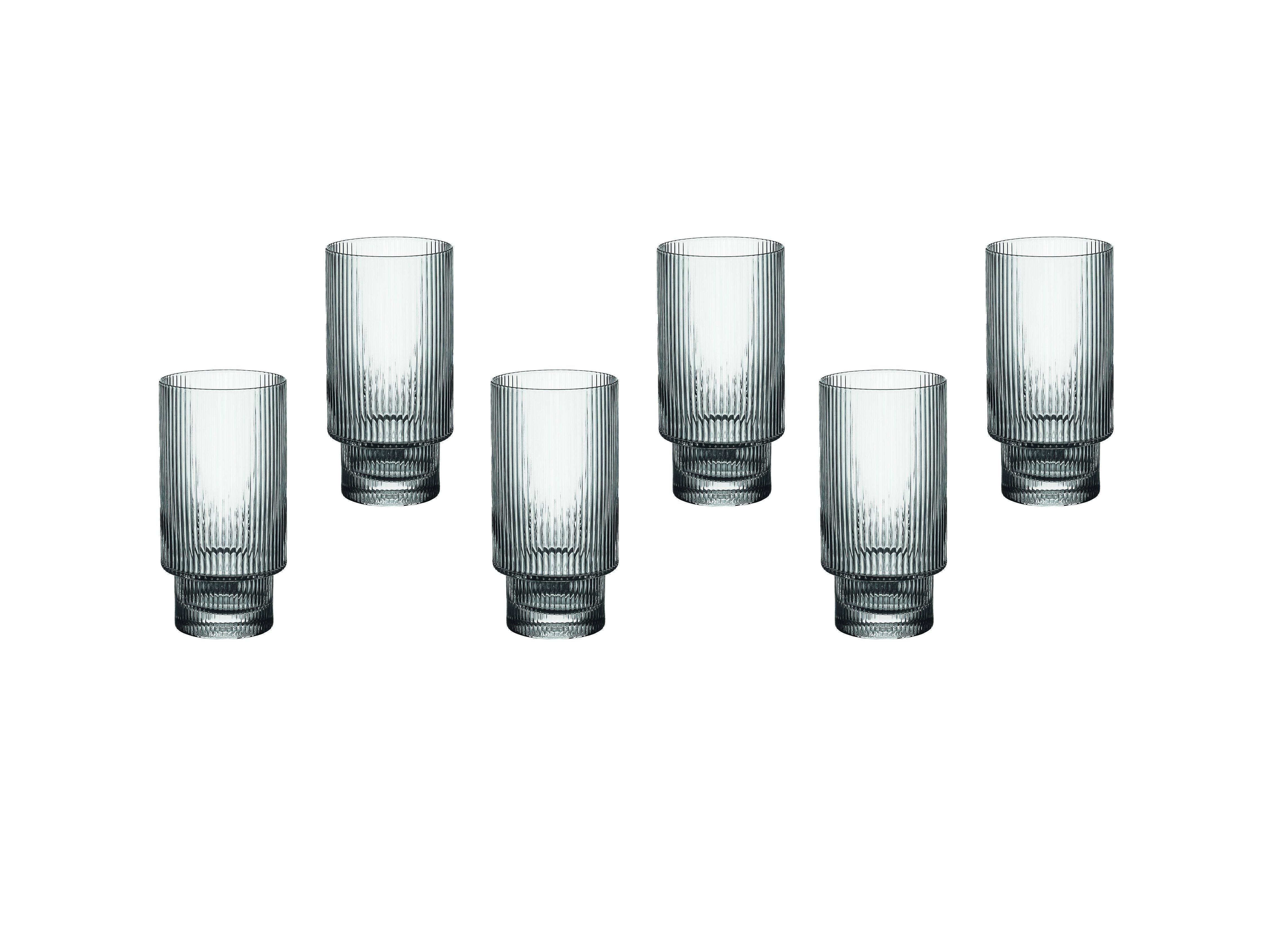 Lot de 6 Verres à soft en Cristallin (cristal sans plomb) "LINJE", Bjorn - Image 1