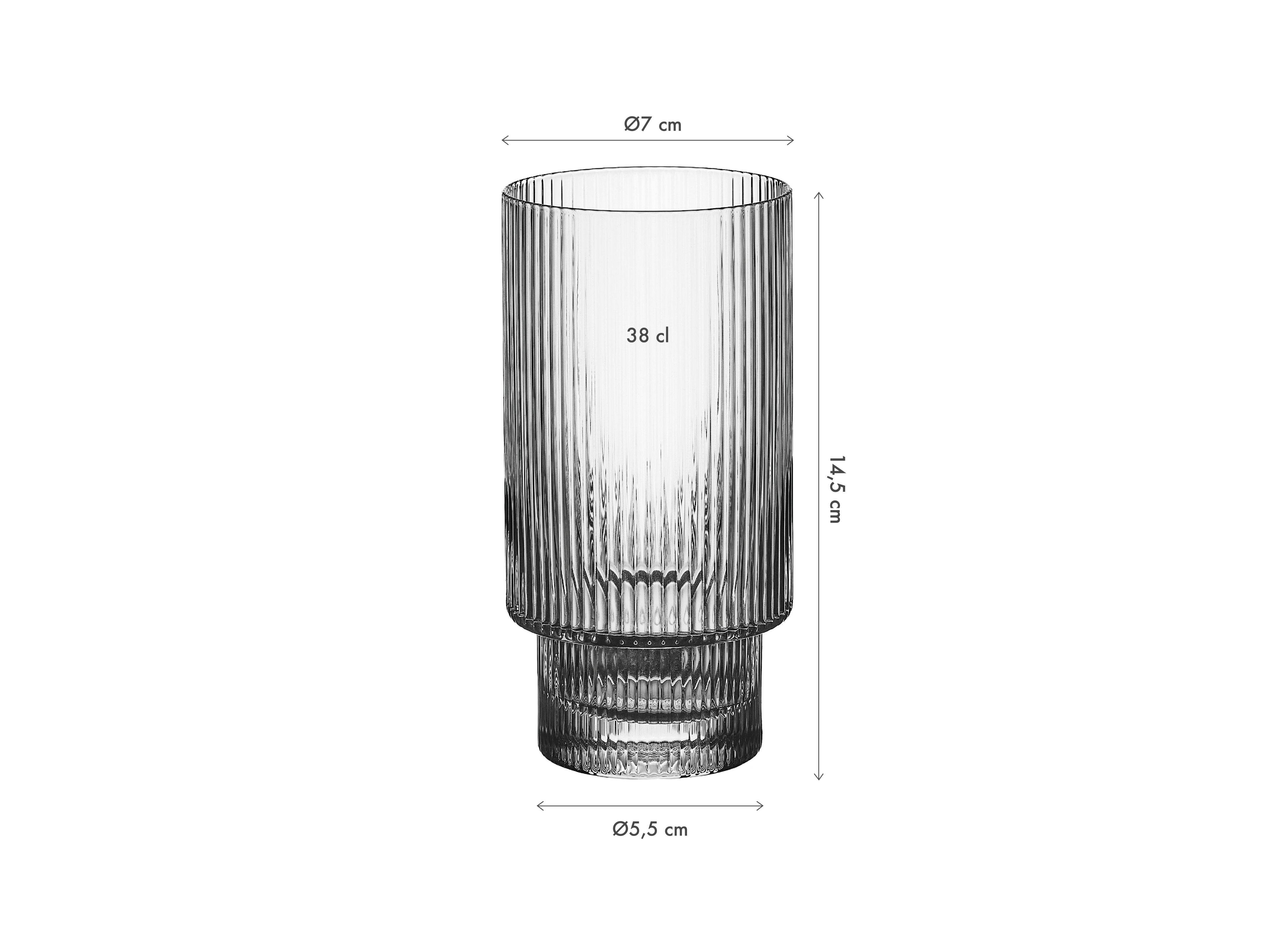 Lot de 6 Verres à soft en Cristallin (cristal sans plomb) "LINJE", Bjorn - Image 3