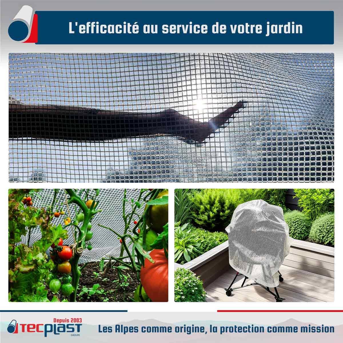 Bâche Jardin 4x6 m TR170JD - Bâche Armée Transparente - Haute Qualité - Imperméable - Résistance Anti-UV TECPLAST - Imagen 2