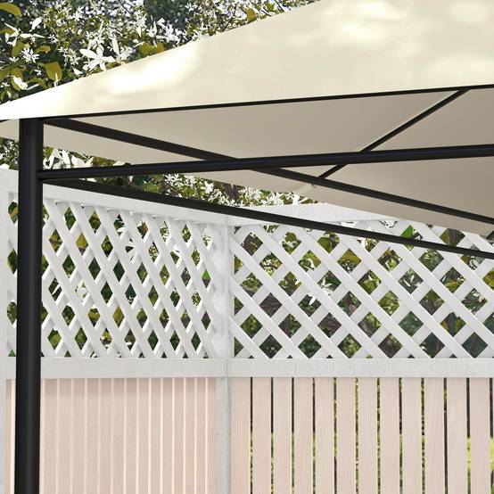 Outsunny - Toile de remplacement pour pavillon tonnelle tente gazebo jardin 3x4m anti-UV tissu polyester haute densité 180g/m² crème - Outsunny - Image 8