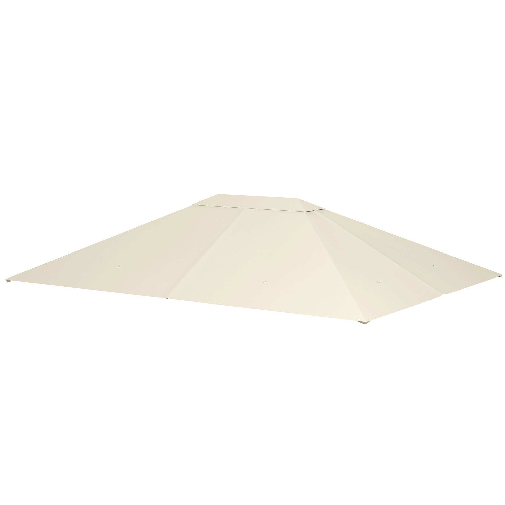 Outsunny - Toile de remplacement pour pavillon tonnelle tente gazebo jardin 3x4m anti-UV tissu polyester haute densité 180g/m² crème - Outsunny - Image 1