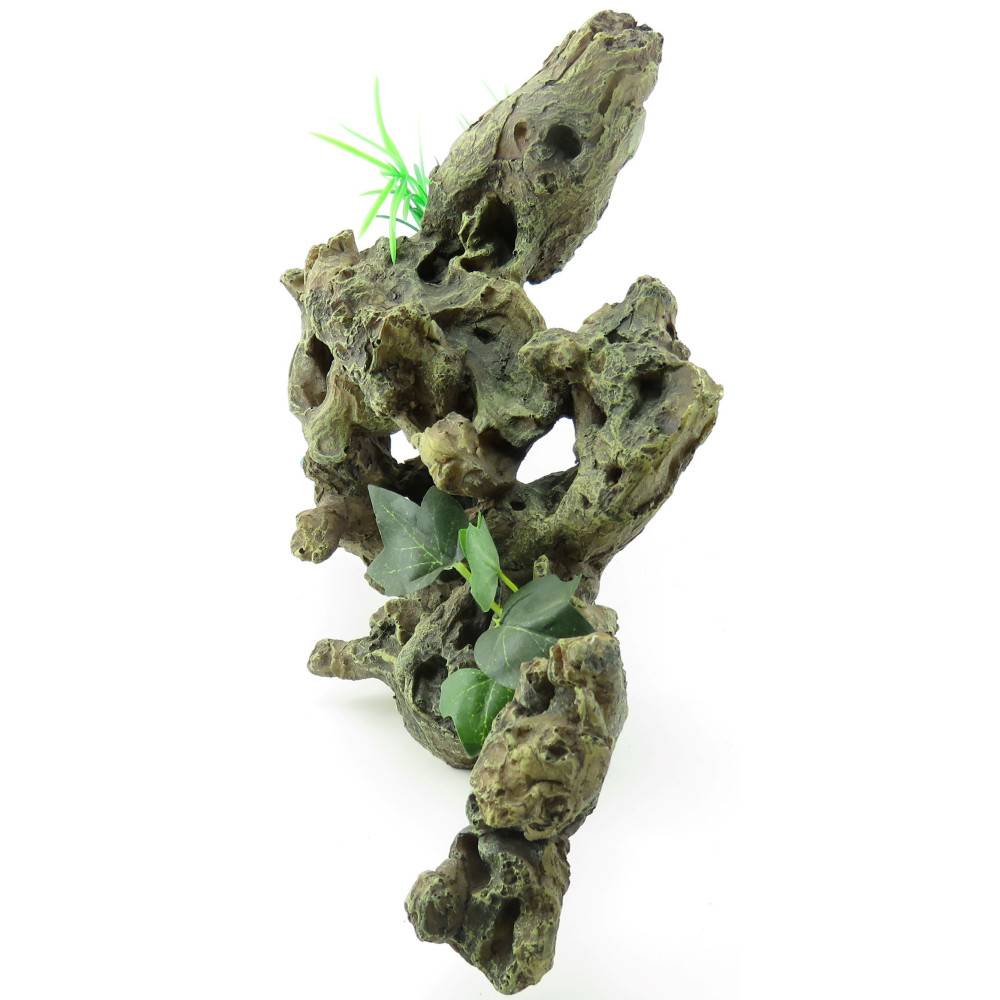 Racine et plante. Taille: 30 x 12 x 27 cm. décoration aquarium - Image 4