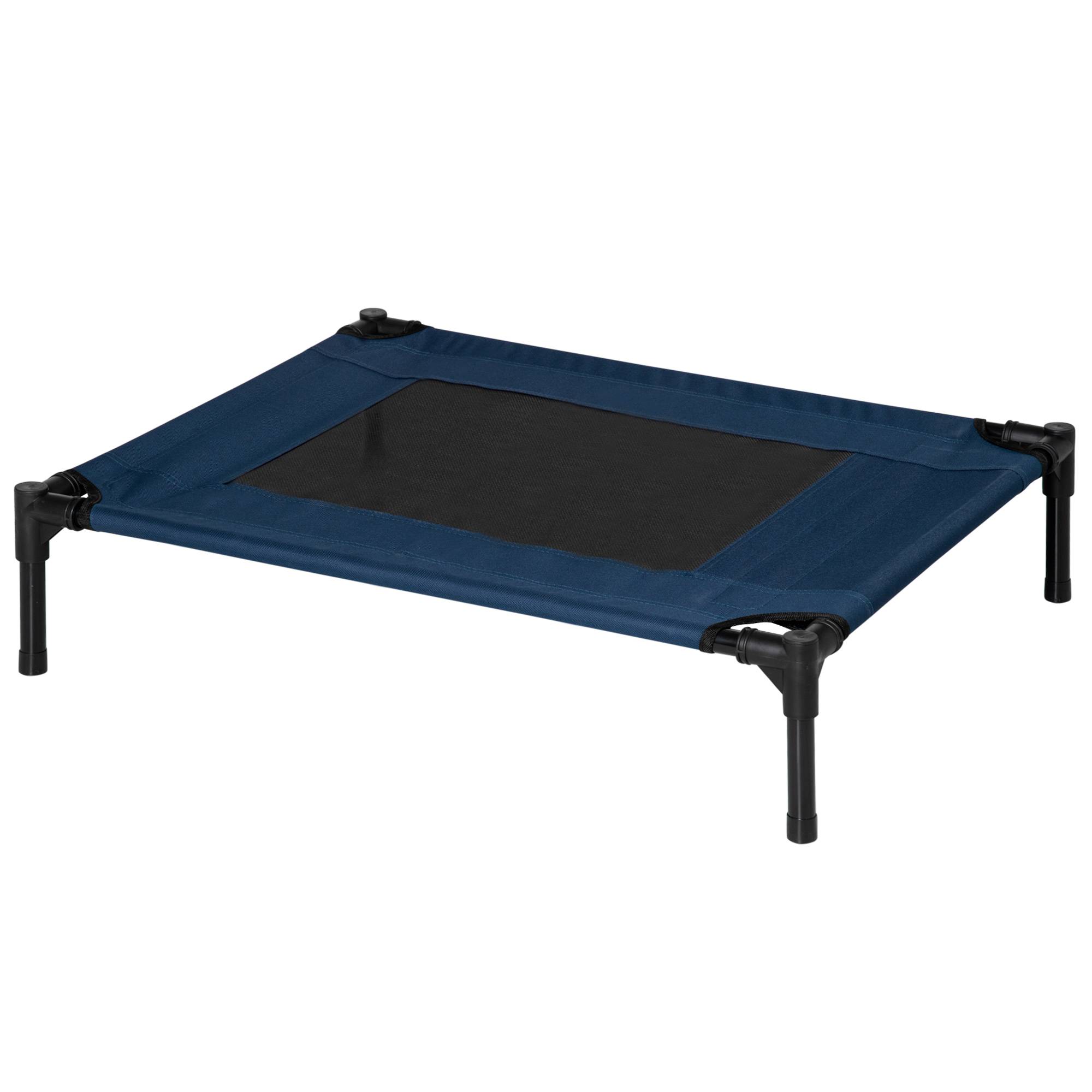 Lit de camp surélevé Métal pour chien et chat Couchage rafraîchissant 76cm bleu marine - ComfortXL Outdoor Living - Image 2