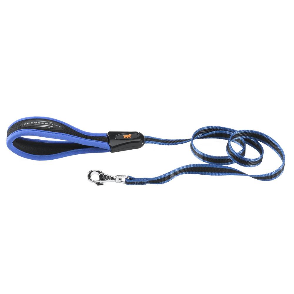 Ferplast - Ferplast Laisse pour chien en nylon ERGOCOMFORT G15/120, Poignée ergonomique, Rembourrage doux, Longueur 120 cm x 2,5 cm, Bleu - Imagen 1