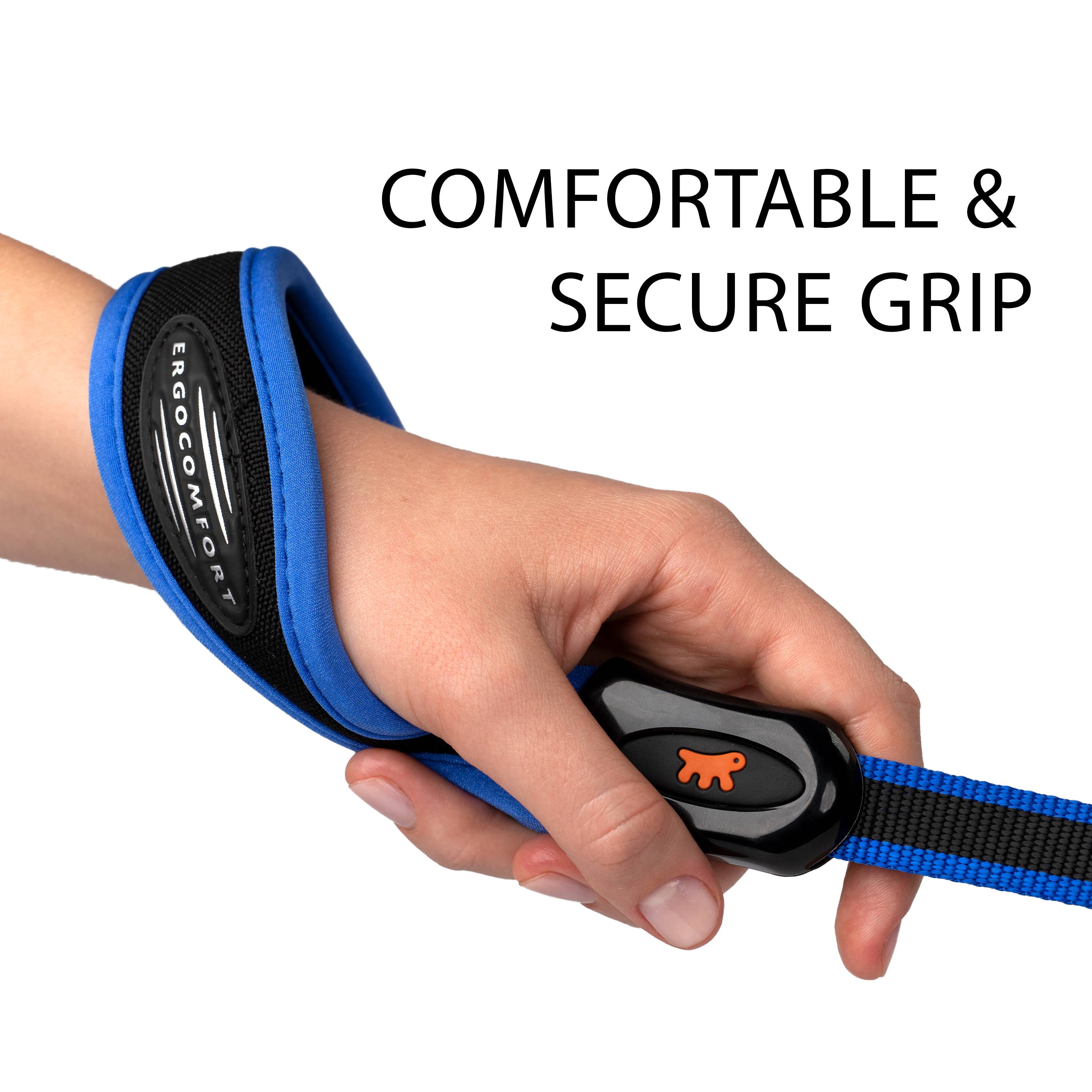 Ferplast - Ferplast Laisse pour chien en nylon ERGOCOMFORT G15/120, Poignée ergonomique, Rembourrage doux, Longueur 120 cm x 2,5 cm, Bleu - Imagen 5