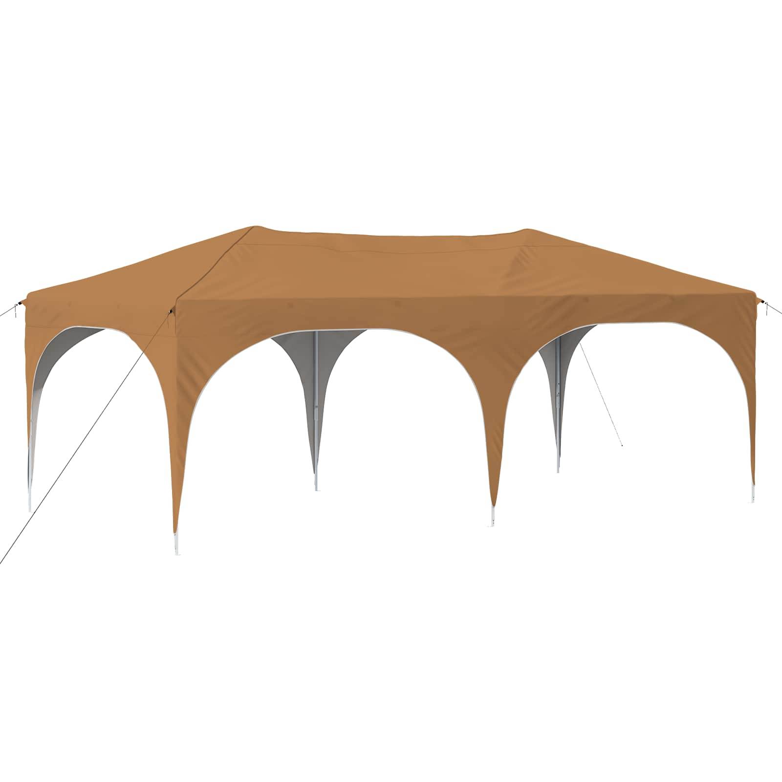 Tente de fête tissu oxford beige 575 x 288 x 245 cm - PANGIVO - Image 2