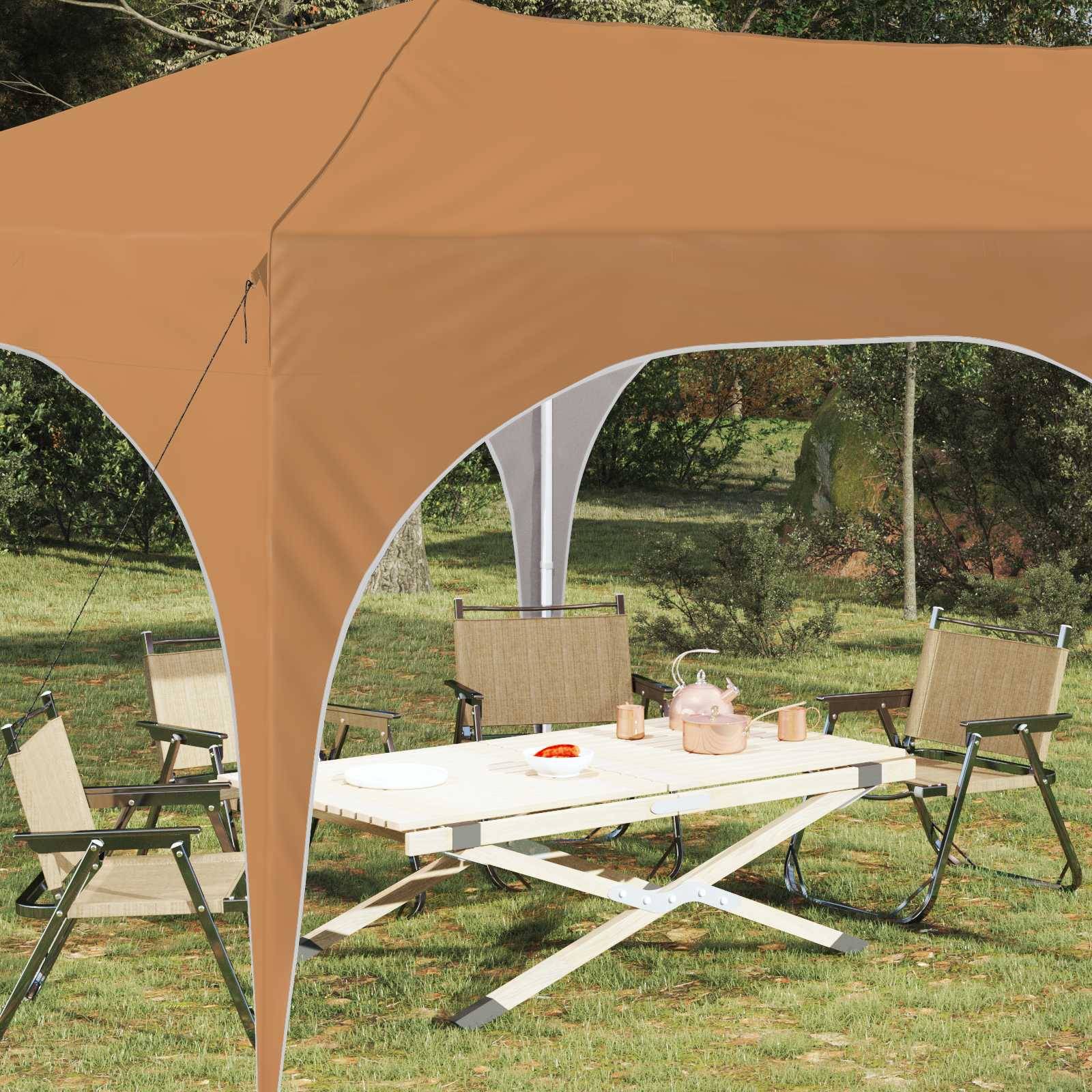 Tente de fête tissu oxford beige 575 x 288 x 245 cm - PANGIVO - Image 3