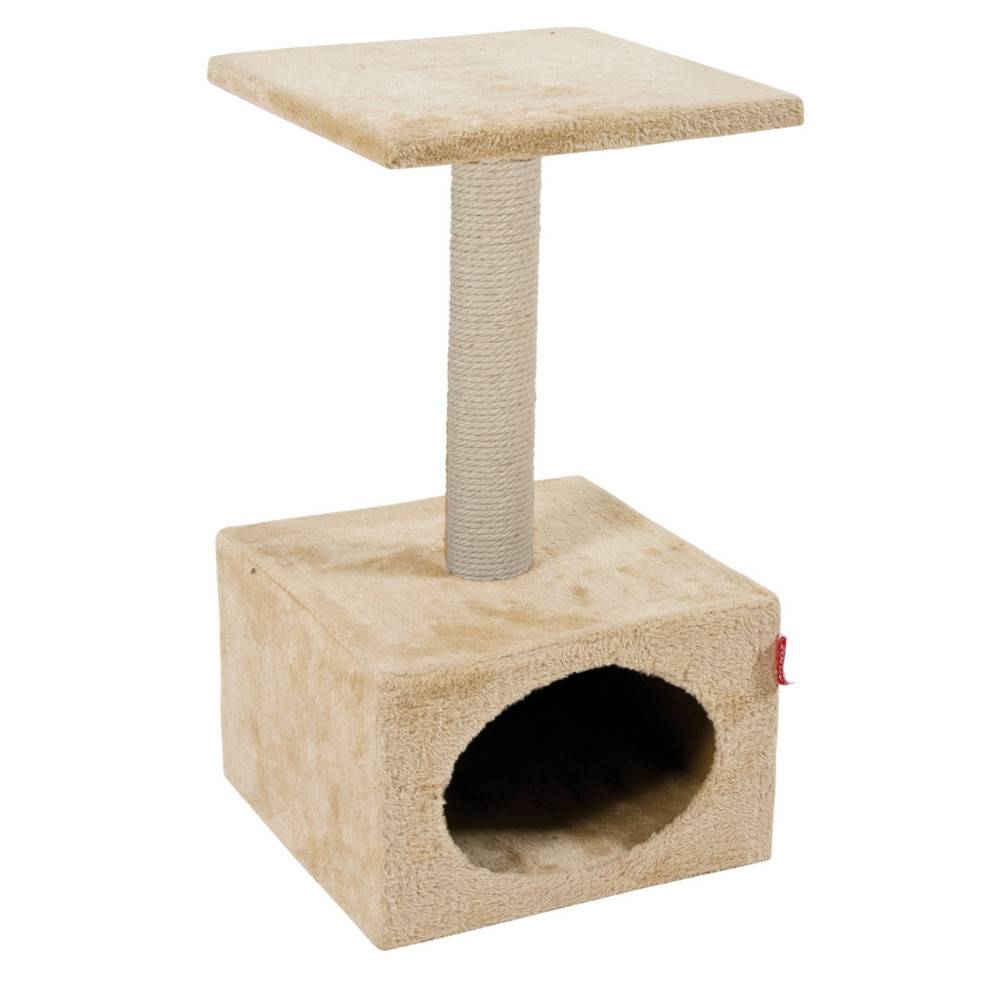 Zolux - Arbre à chat 30 x 30 cm x hauteur 50 cm beige pour chats et chatons. - Image 1