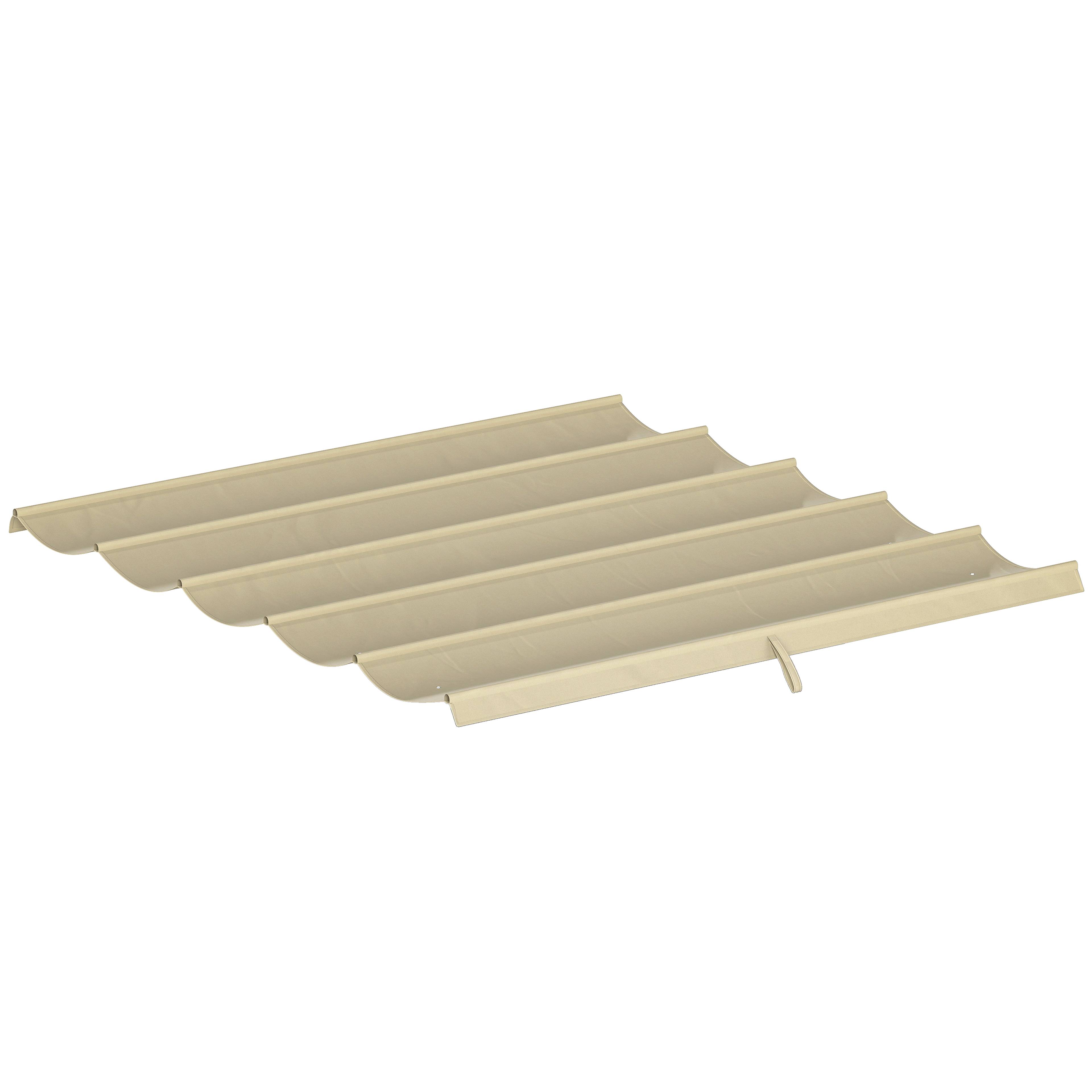 Toile de toit polyester pour pergola rétractable protection ombre respirant 250x255cm Beige - ComfortXL Outdoor Living - Image 2