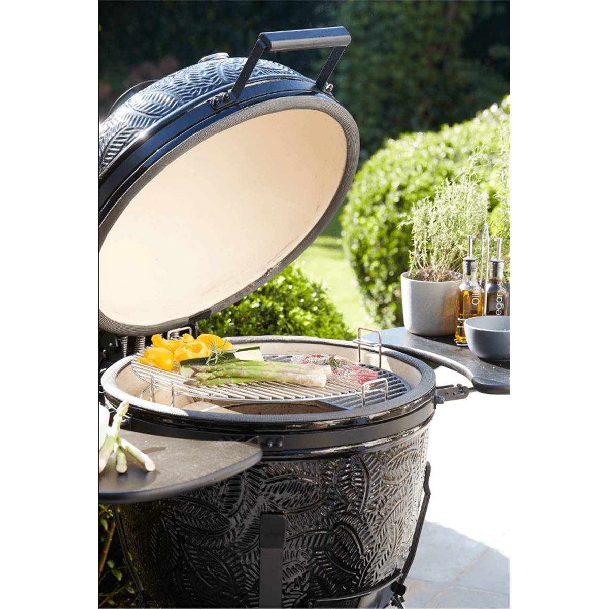 Barbecook - Lot de 2 Grilles demi-lune en fonte pour Kamado Kamal Ø 60CM - Imagen 5