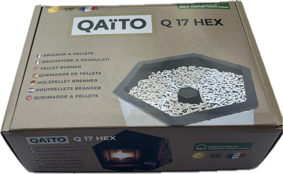 QAÏTO Q17 Hex Brûleur à pellets pour inserts et poeles à bois recevant dimension recevant des bûches de 30 à 40 cm - Image 3