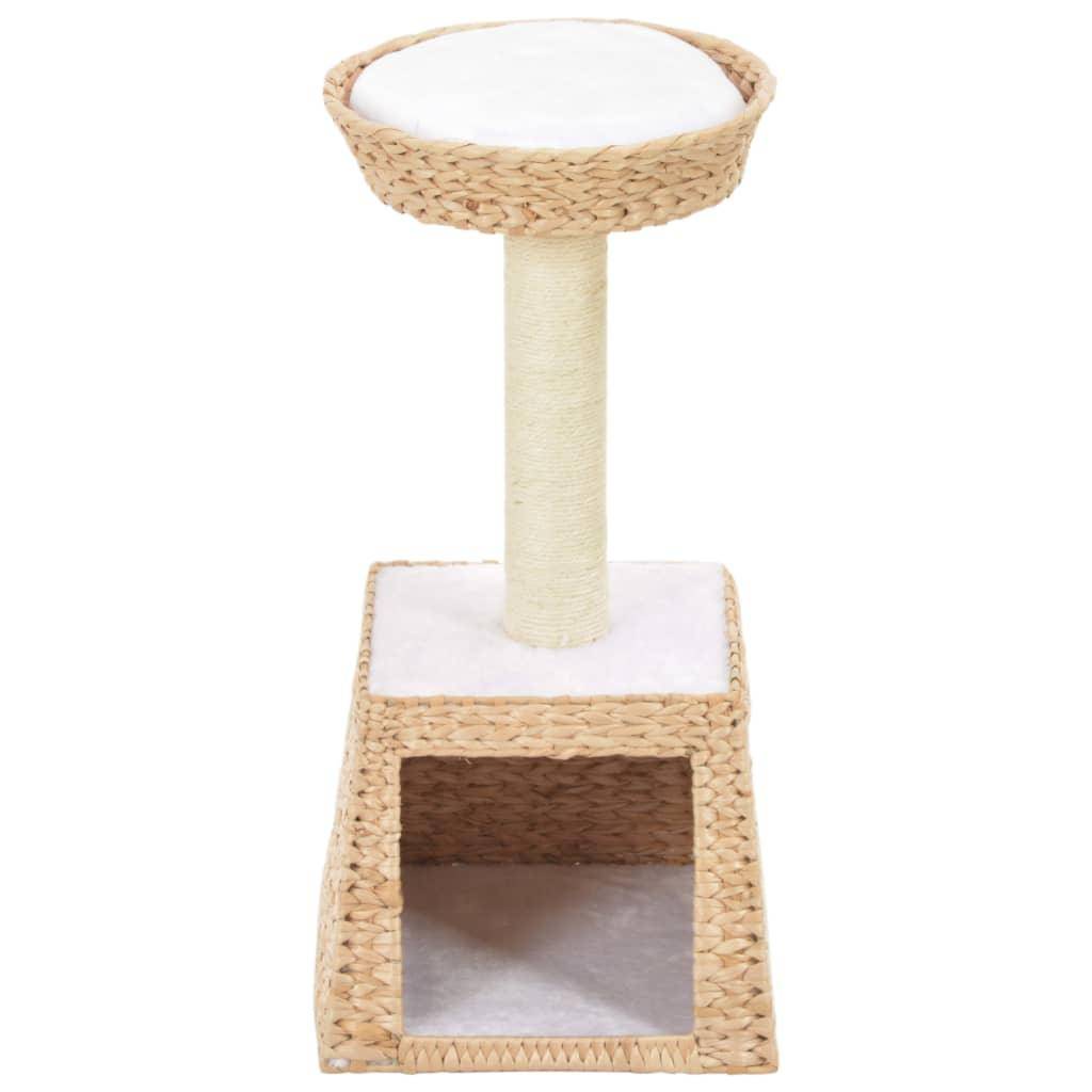 Helloshop26 - Arbre à chat griffoir grattoir niche jouet animaux peluché en sisal herbiers marins beige - Imagen 2
