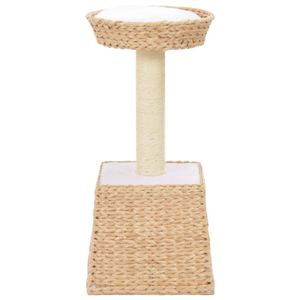 Helloshop26 - Arbre à chat griffoir grattoir niche jouet animaux peluché en sisal herbiers marins beige - Imagen 3