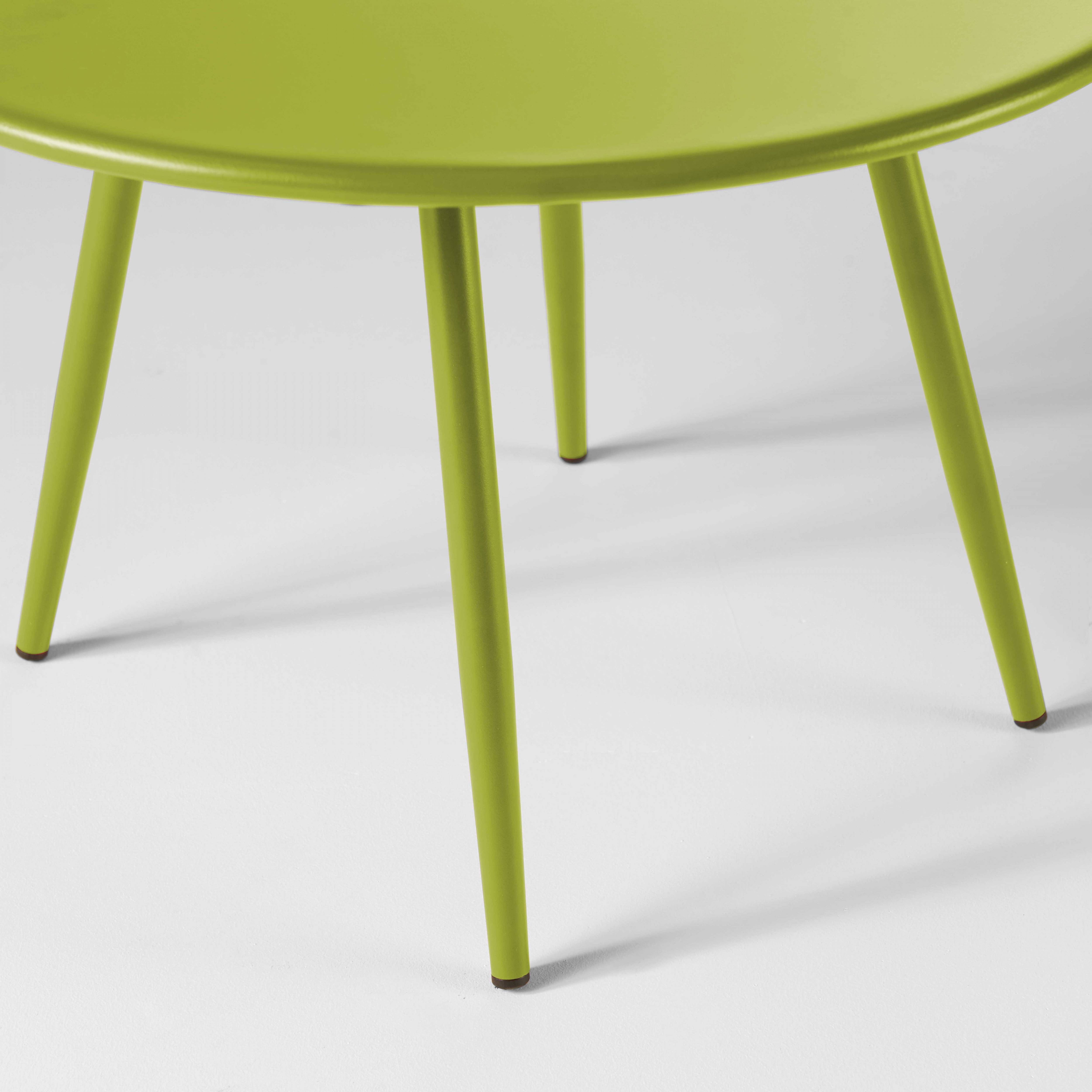 Oviala - Table basse de jardin ronde en métal vert 50 cm Palavas - Oviala - Imagen 5