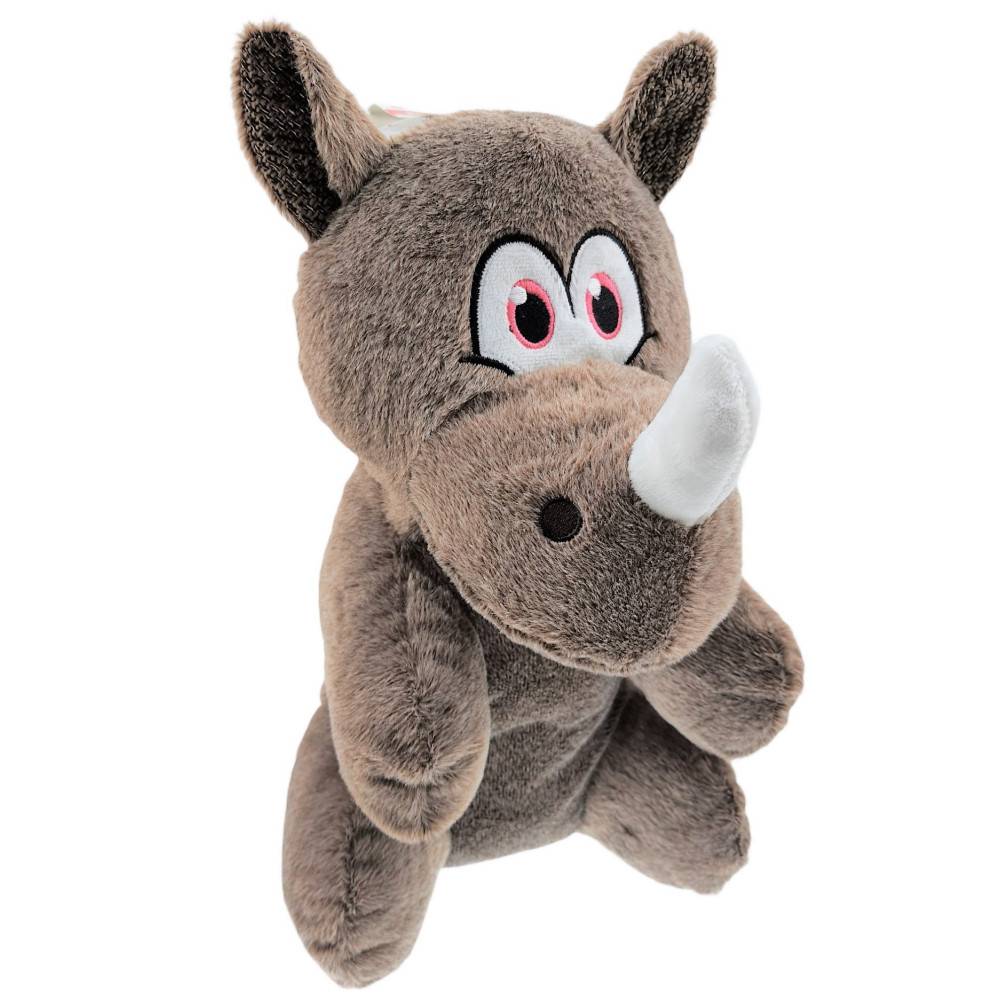 Flamingo - Peluche Henny Rhino couleur taupe hauteur 40 cm jeux pour chien. - Imagen 1