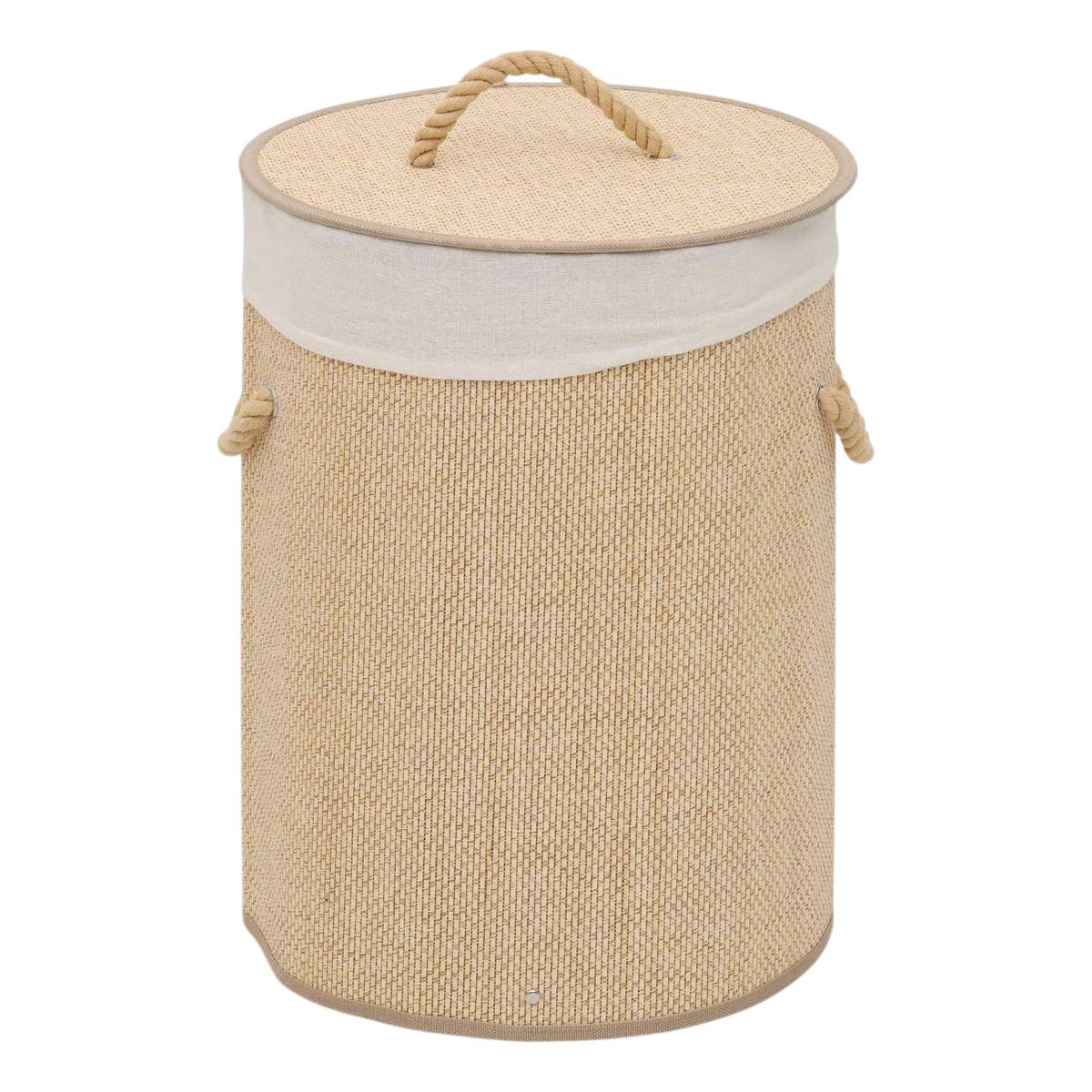 Panier à Linge en Bambou "Stemy" 48L Beige