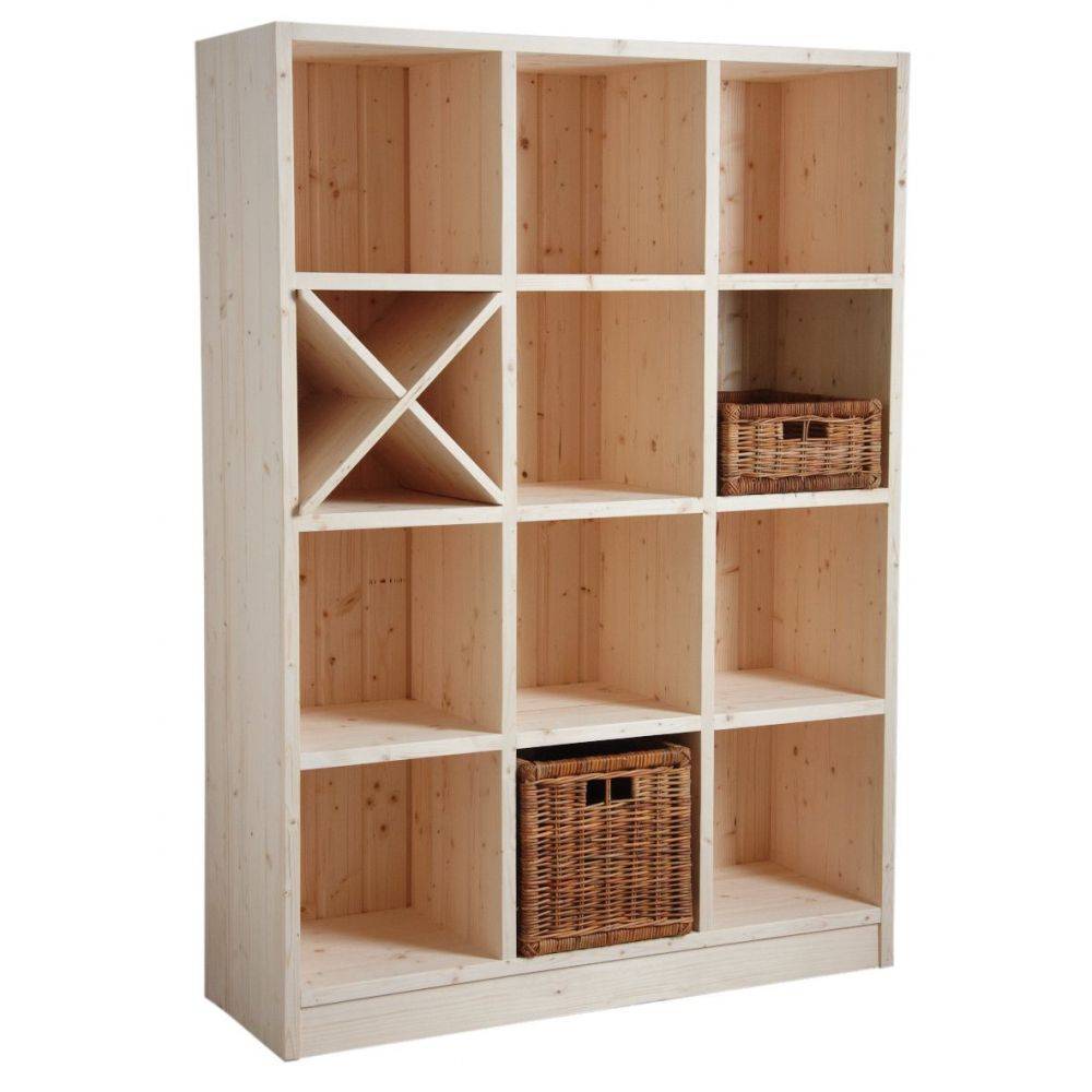 Aubry Gaspard - Bibliothèque 12 cases en épicéa brut - Imagen 2