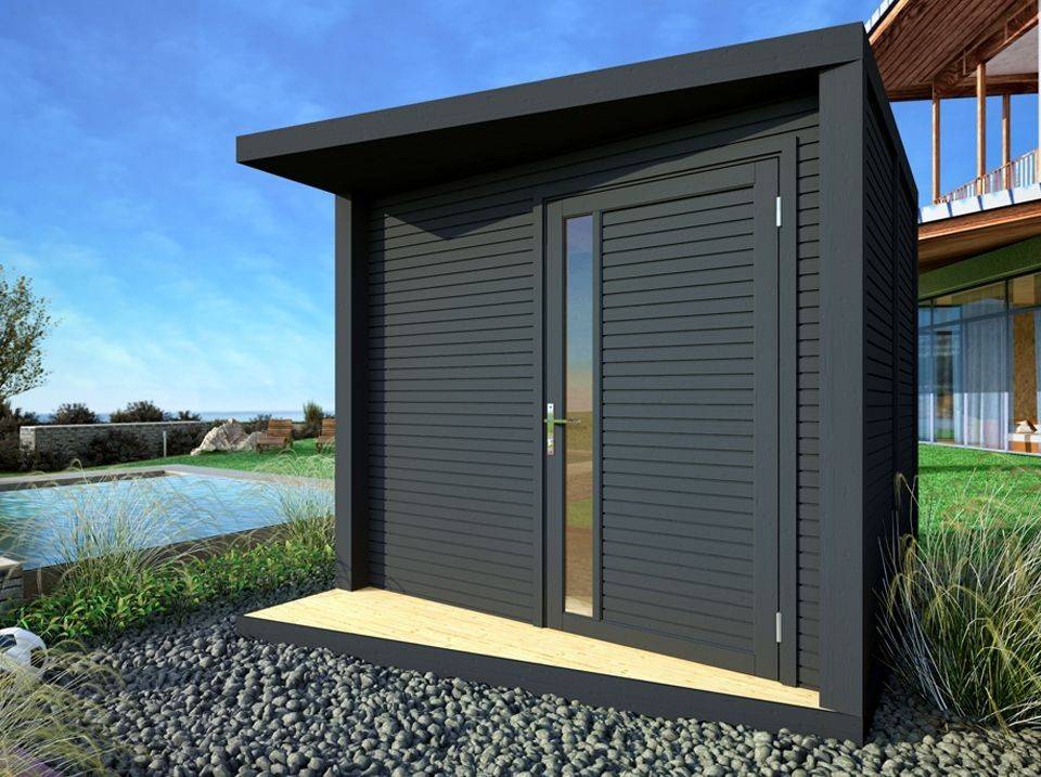 Direct Abris - Abri de Jardin NERIS - Surface : 6m2 - 237 x 297cm - Gris Anthracite - Cabane de Jardin - Plancher Rehaussé - Abri Amenageable - Imagen 2