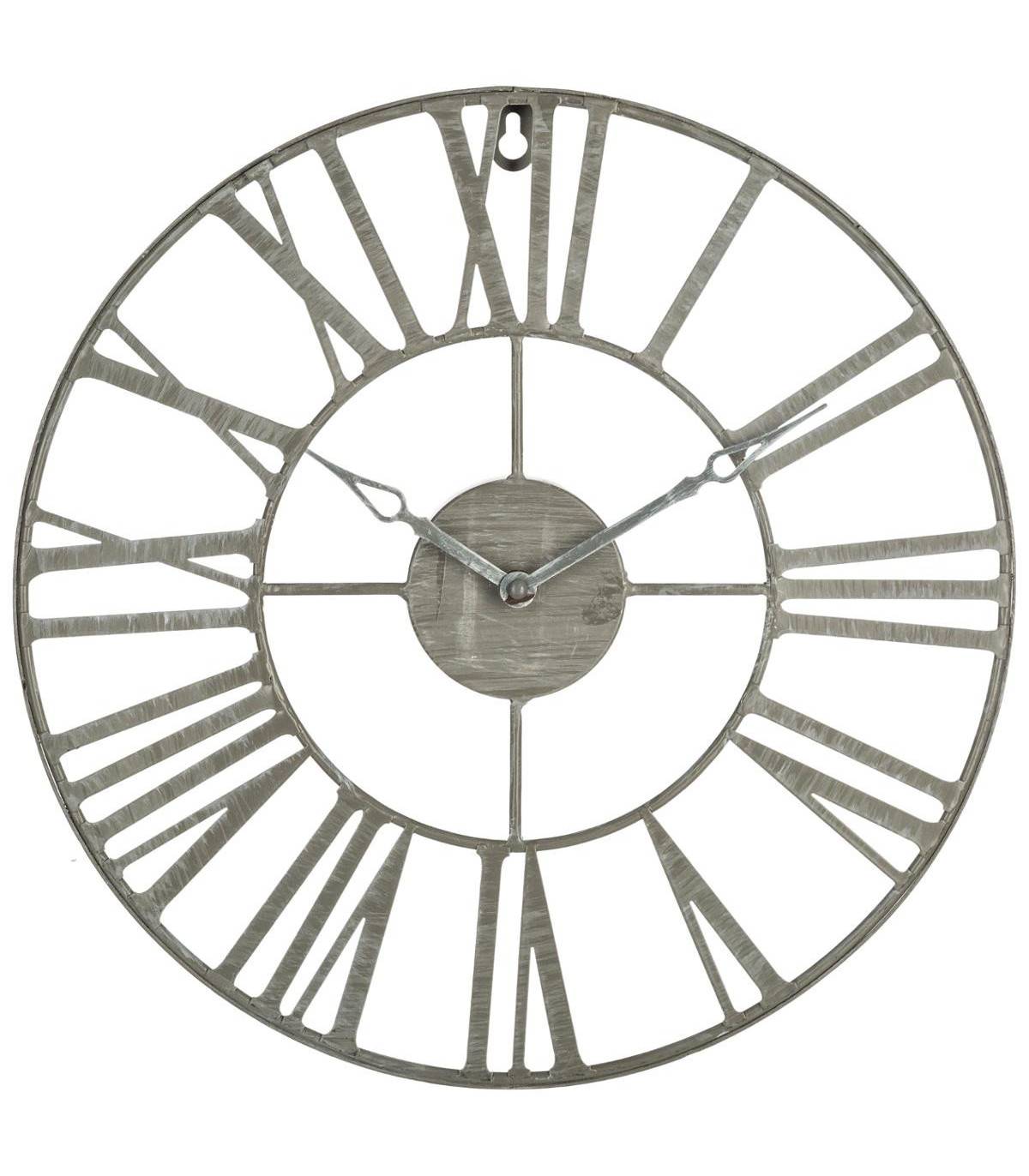 Pendule murale en métal Vintage Industriel gris D 36,5 cm - Imagen 1