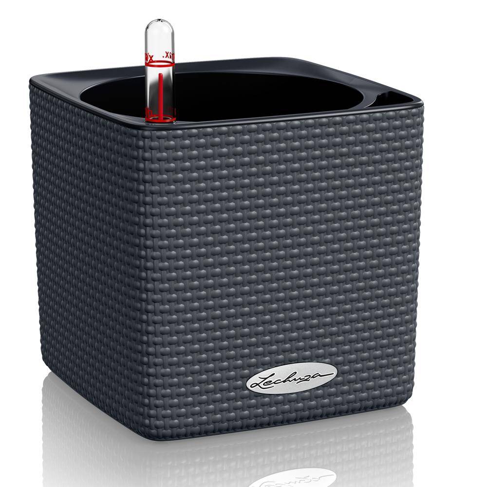 Lechuza - CUBE Color 14 - Kit Complet, gris ardoise 14 cm Lechuza - Imagen 1