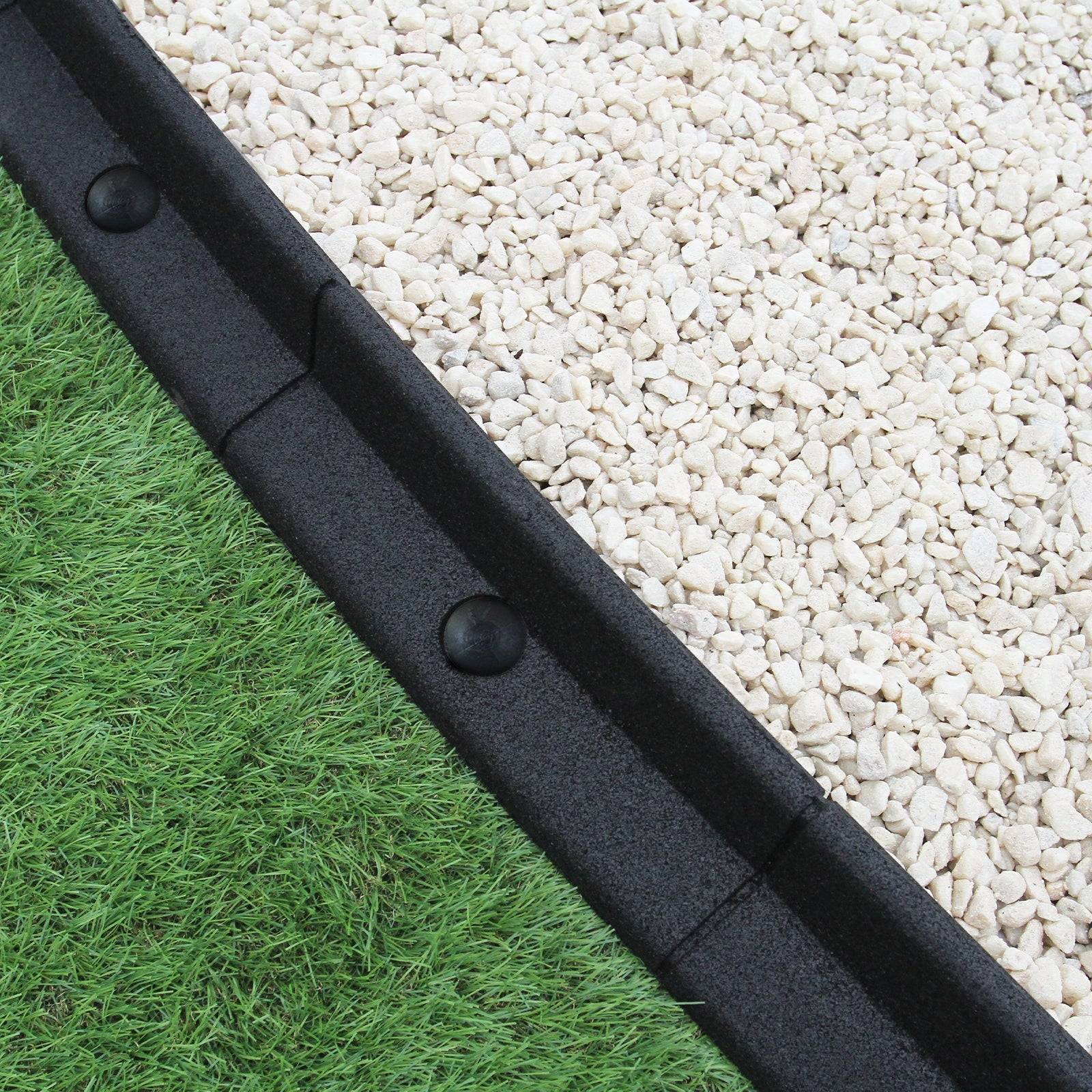 Monstershop - Bordures de Pelouse Flexible 1.2m Noir x 14 - Imagen 2