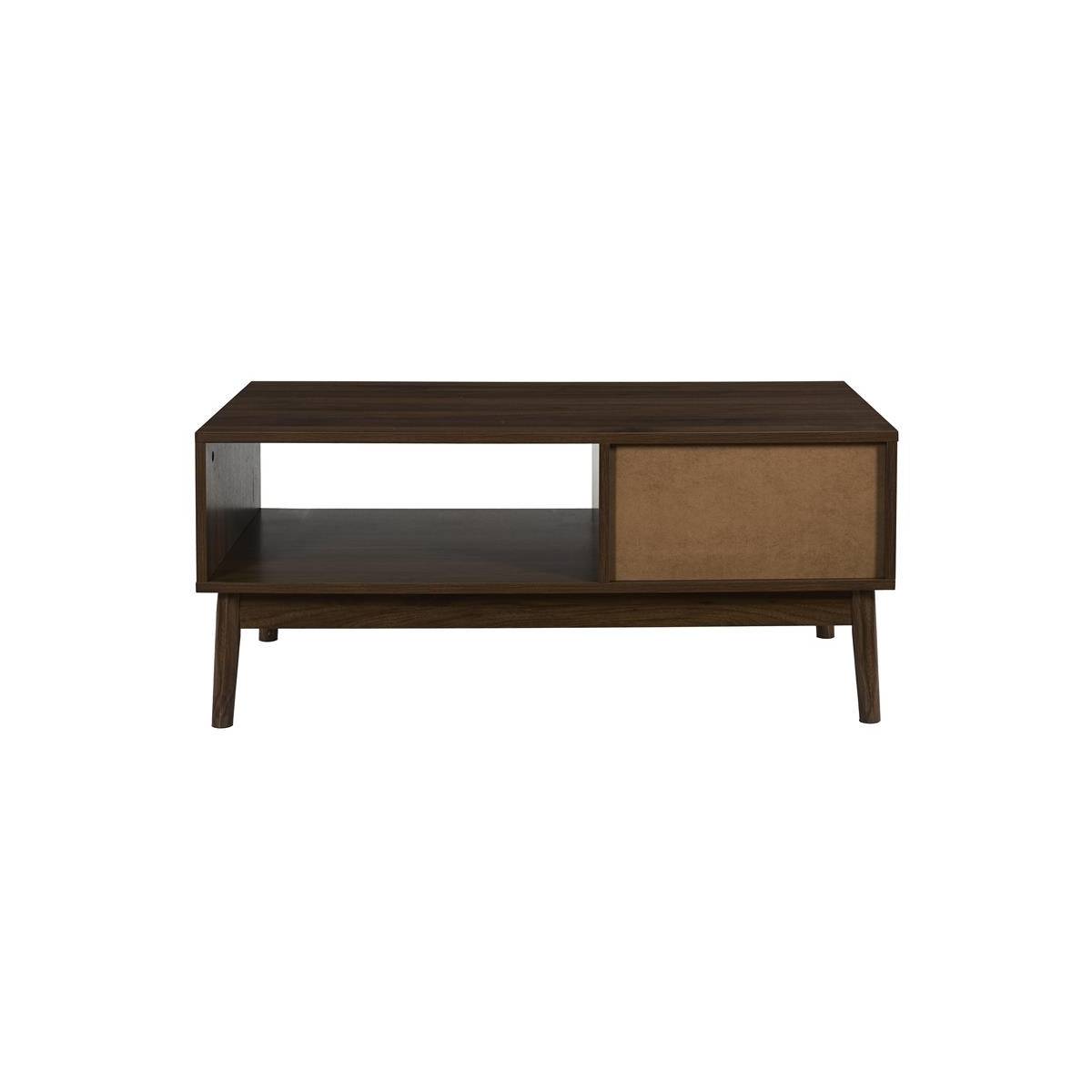 The Home Deco Factory - Table Basse Avec Tiroir "Klaus" 100cm Marron Foncé - Image 6