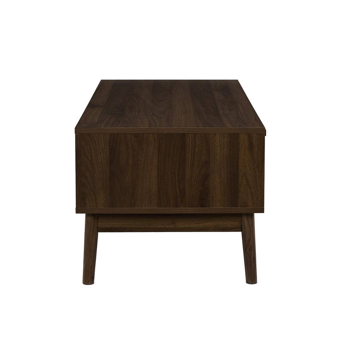 The Home Deco Factory - Table Basse Avec Tiroir "Klaus" 100cm Marron Foncé - Image 4