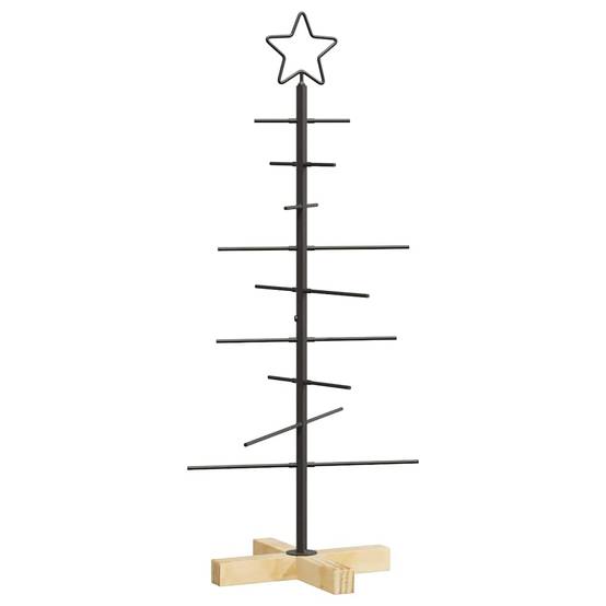 Sapin de Noël | Arbre de Noël en métal Noir 89 cm Acier peint par poudre Maison Chic - Image 1
