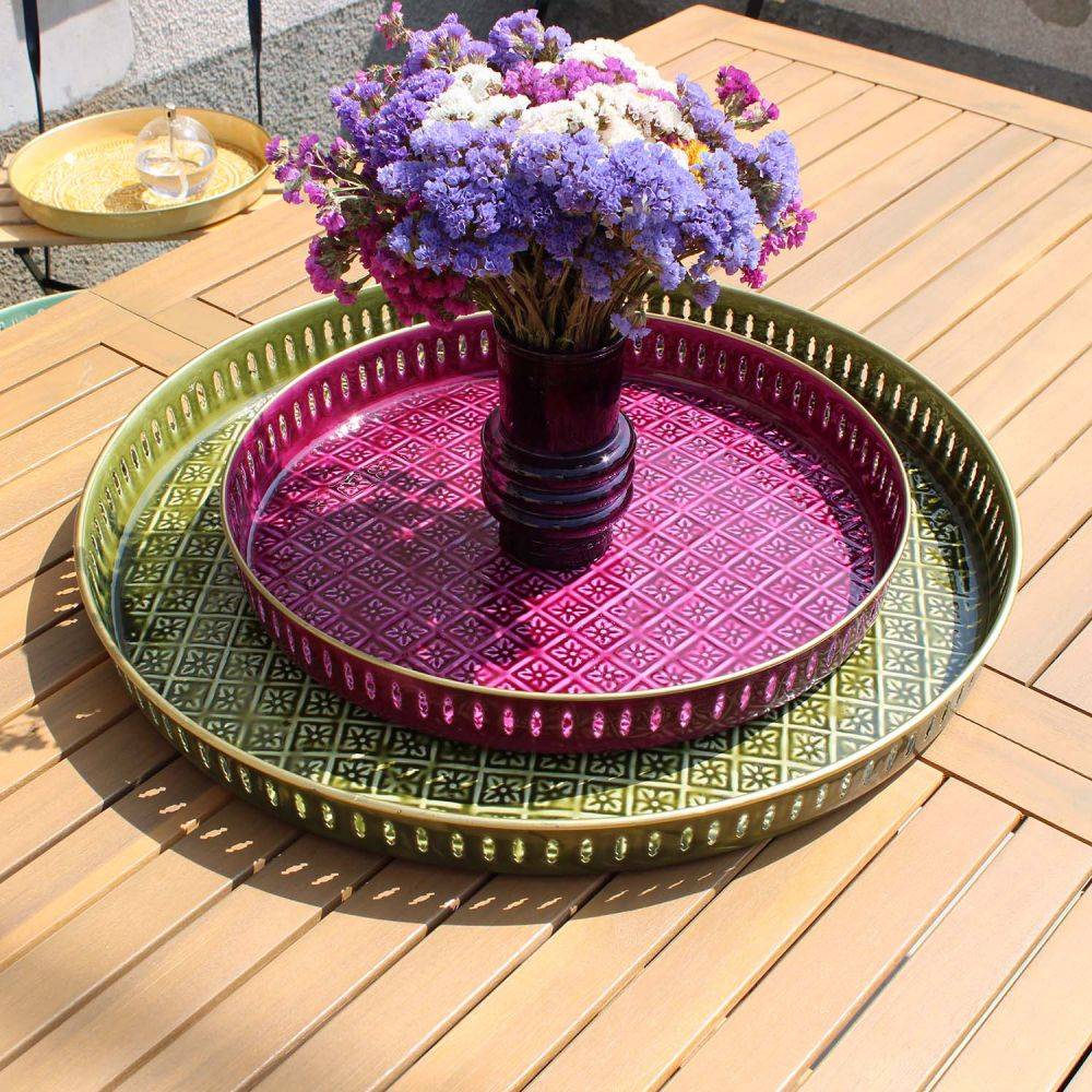 Bazardeluxe - Plateau en métal Jali 45 cm - Imagen 2