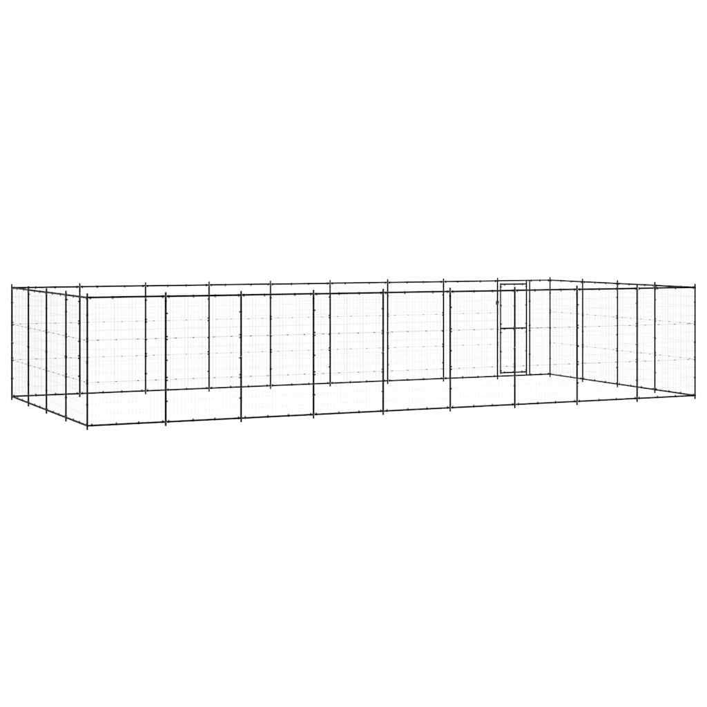 Vidaxl - Chenil d'extérieur pour chiens Acier 43,56 m² vidaXL 3082316 - Imagen 7