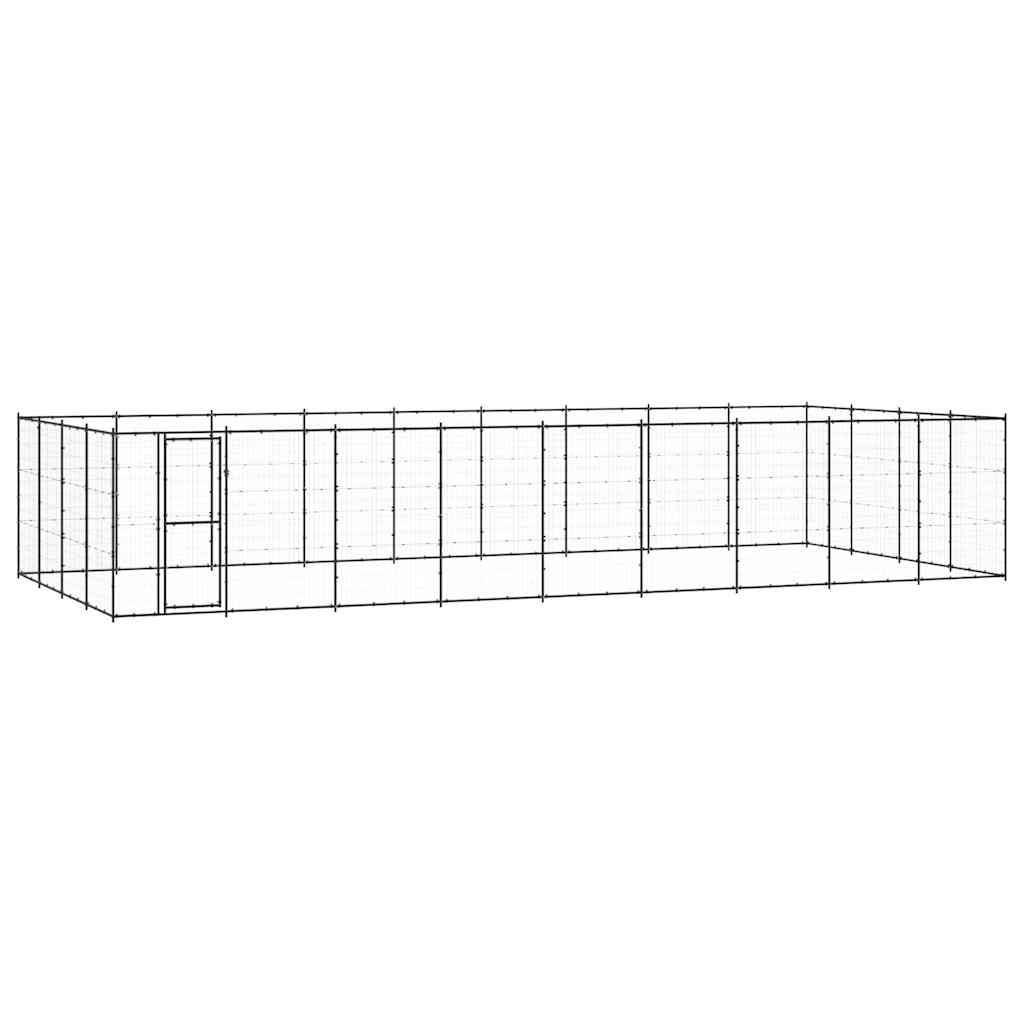 Vidaxl - Chenil d'extérieur pour chiens Acier 43,56 m² vidaXL 3082316 - Imagen 2