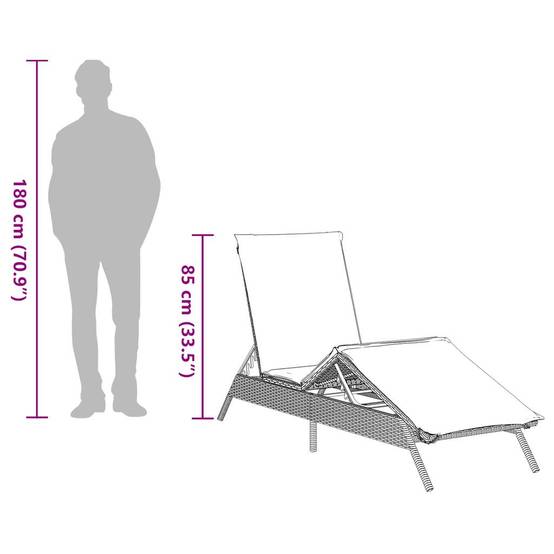 ComfortXL - Set 2 Transats Poly Rotin Coussins Bleu Marine Terrasse Gris – ComfortXL Outdoor Living - Image 7