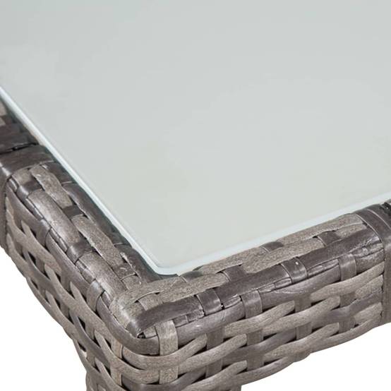 Salon de jardin 8 personnes résine tressée et verre avec coussins pour repas Gris – ComfortXL Outdoor Living - Image 3