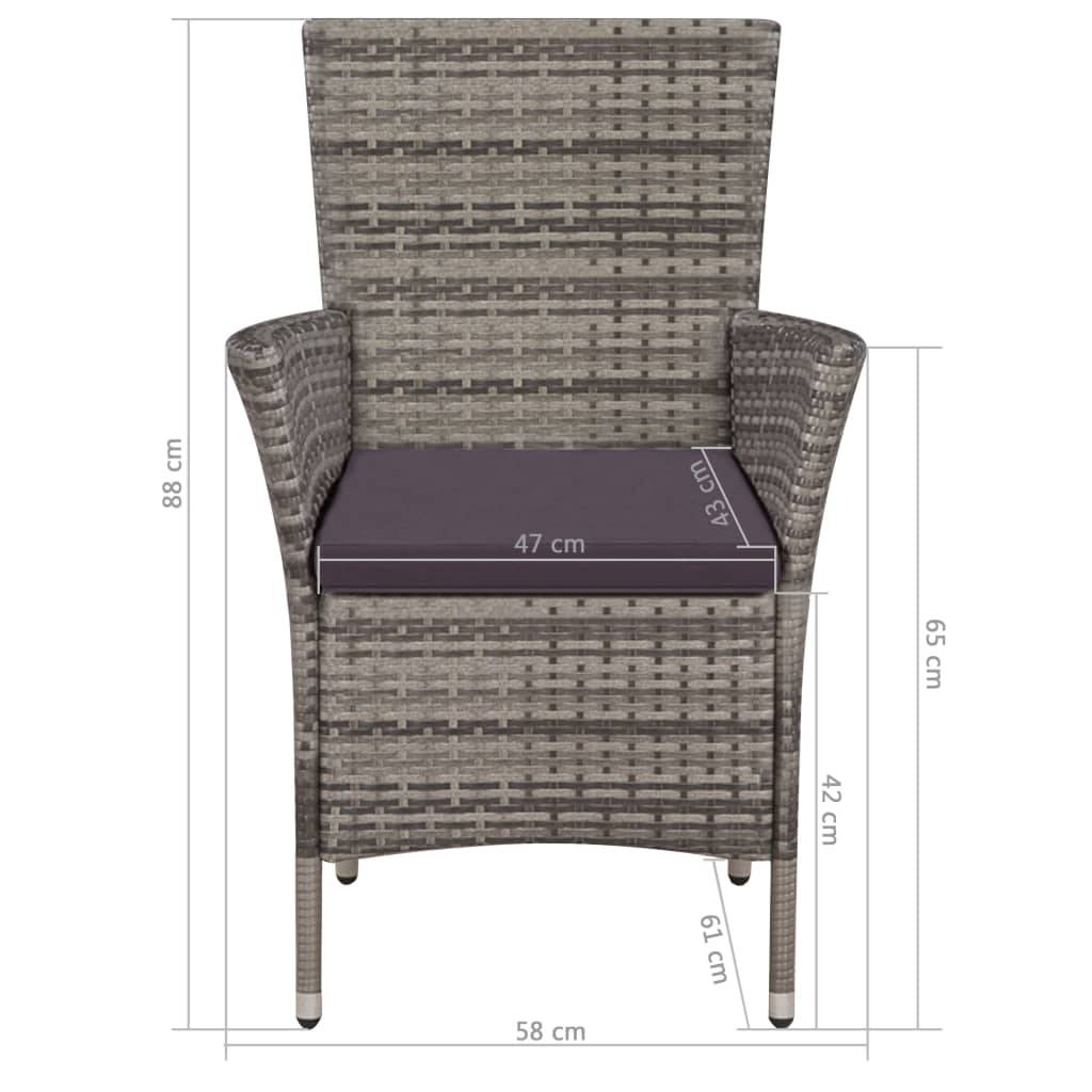 Salon de jardin 8 personnes résine tressée et verre avec coussins pour repas Gris – ComfortXL Outdoor Living - Image 7
