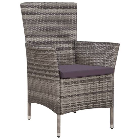 Salon de jardin 8 personnes résine tressée et verre avec coussins pour repas Gris – ComfortXL Outdoor Living - Image 4