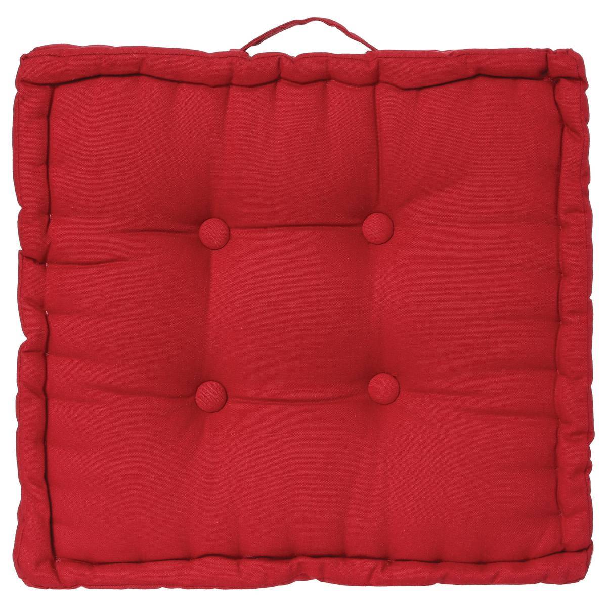 Atmosphera - Coussin de sol rouge 40x40cm - Atmosphera Créateur d'intérieur - Image 1