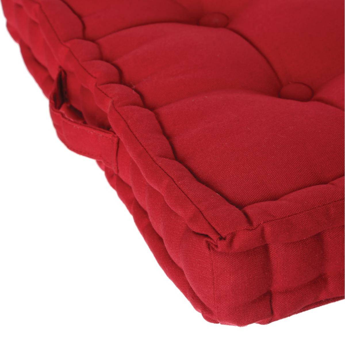 Atmosphera - Coussin de sol rouge 40x40cm - Atmosphera Créateur d'intérieur - Imagen 5