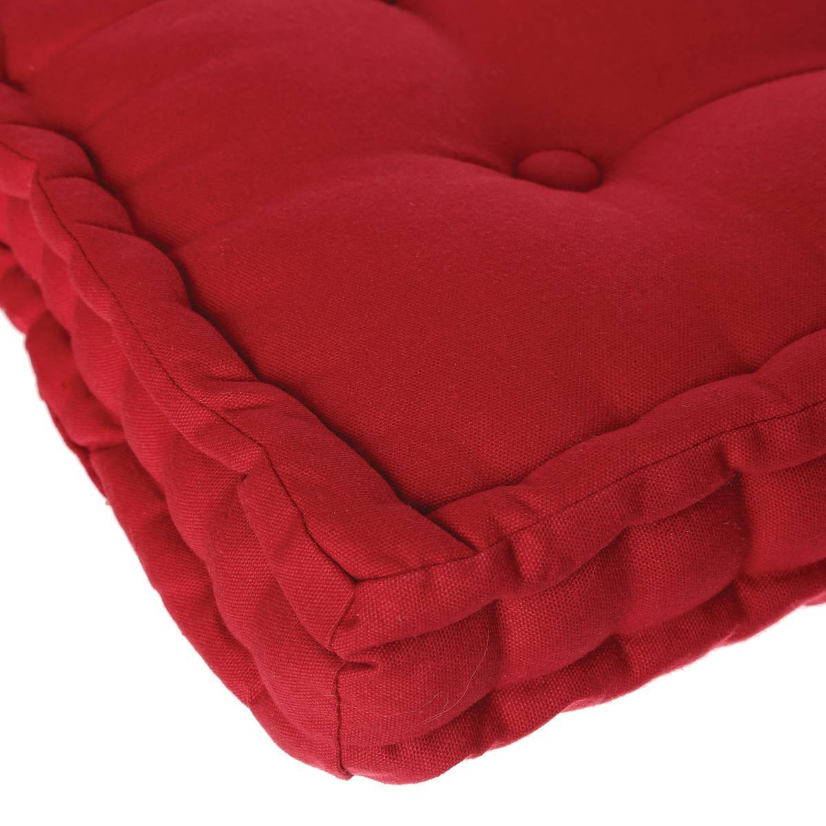 Atmosphera - Coussin de sol rouge 40x40cm - Atmosphera Créateur d'intérieur - Image 2