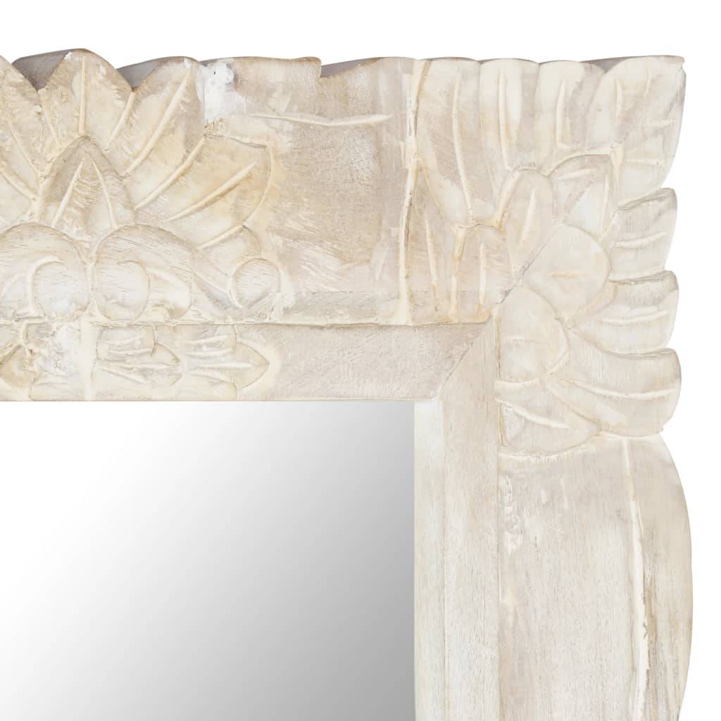 Maison Chic - Miroir - Miroir décoratif Blanc 110x50 cm Bois de manguier massif - Image 4