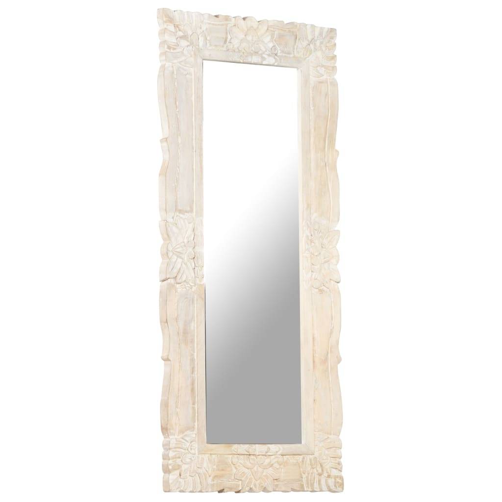Maison Chic - Miroir - Miroir décoratif Blanc 110x50 cm Bois de manguier massif - Image 7