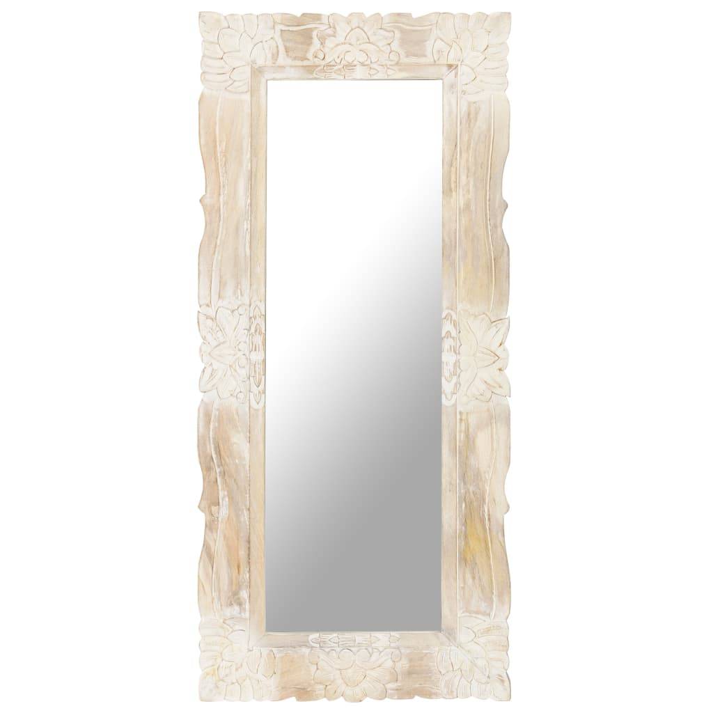 Maison Chic - Miroir - Miroir décoratif Blanc 110x50 cm Bois de manguier massif - Image 2