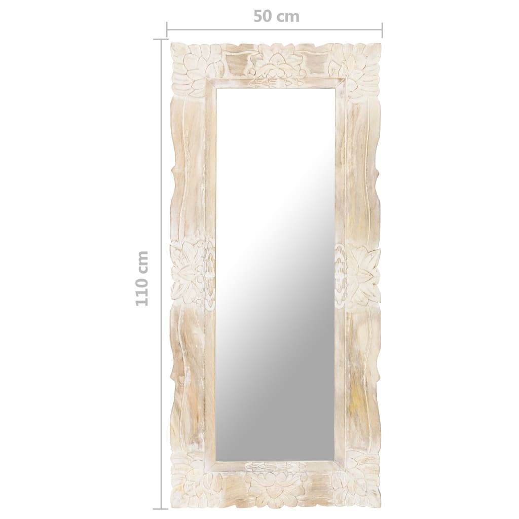 Maison Chic - Miroir - Miroir décoratif Blanc 110x50 cm Bois de manguier massif - Image 6