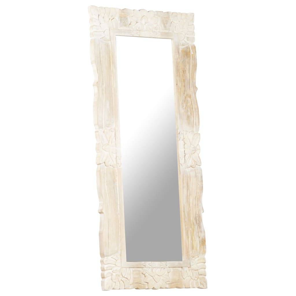 Maison Chic - Miroir - Miroir décoratif Blanc 110x50 cm Bois de manguier massif - Image 8