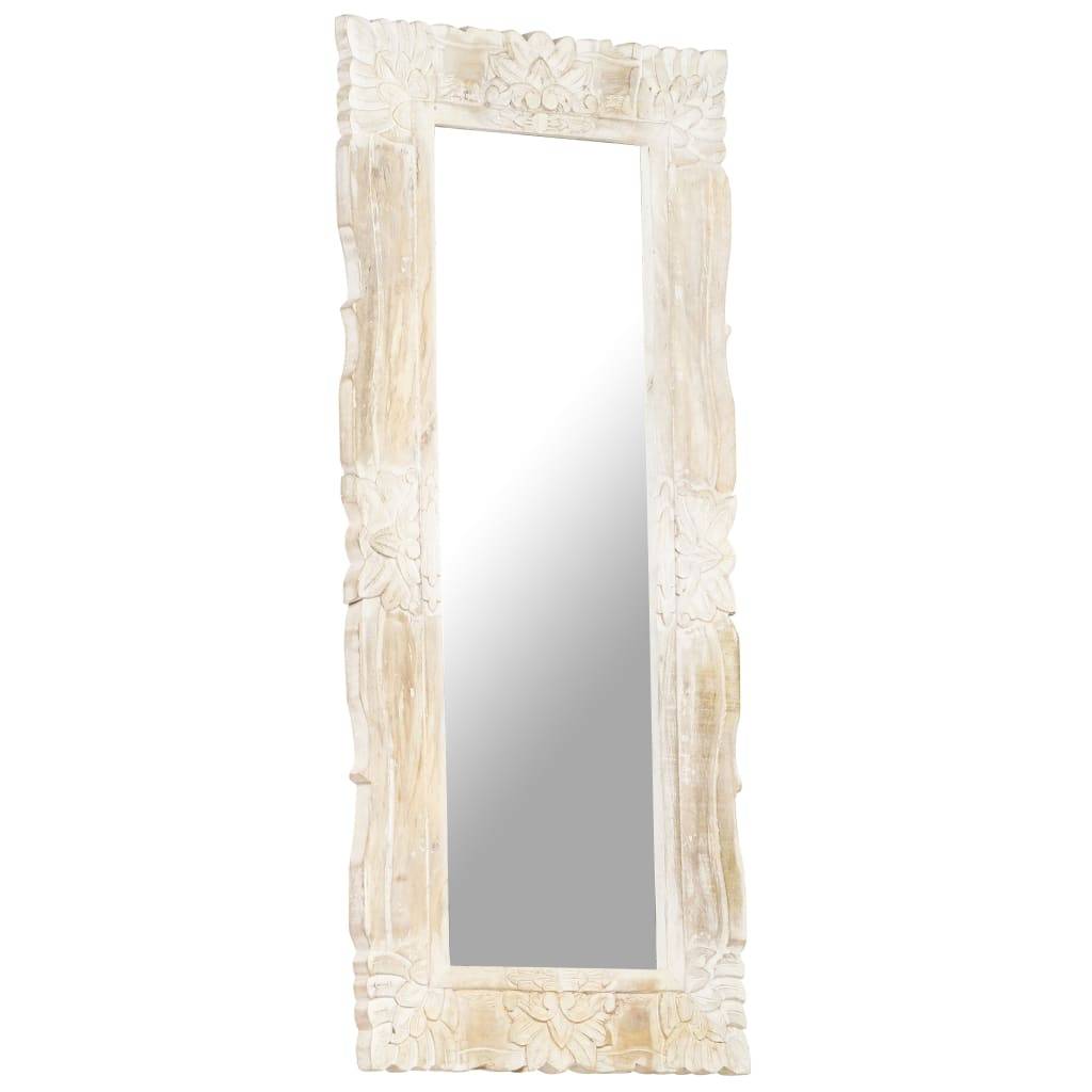 Maison Chic - Miroir - Miroir décoratif Blanc 110x50 cm Bois de manguier massif - Image 1
